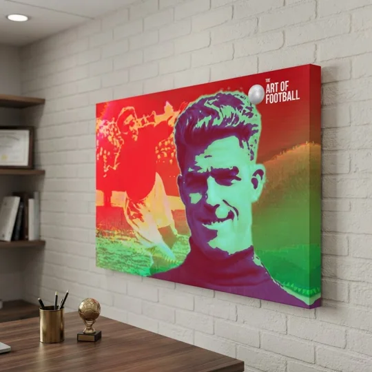 Charlton-inspired Sam Bartram retro pop-art football tribute artwork canvas print