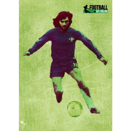 Chelsea Inspired George Best Parody Retro T-shirt Black