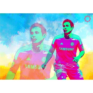 Chelsea Fc Legend Frank Lampard Pop-art Digital Print