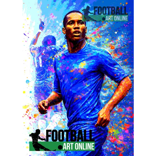 Chelsea Drogba Creative Football Poster | Soccer Wall Art