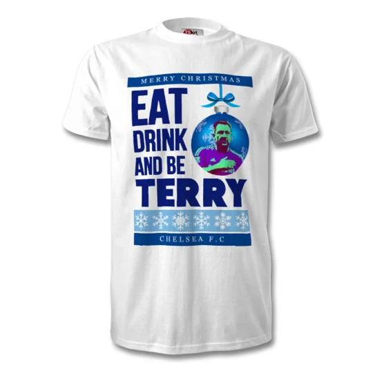 Chelsea Eat Drink and Be Terry Christmas T-Shirt