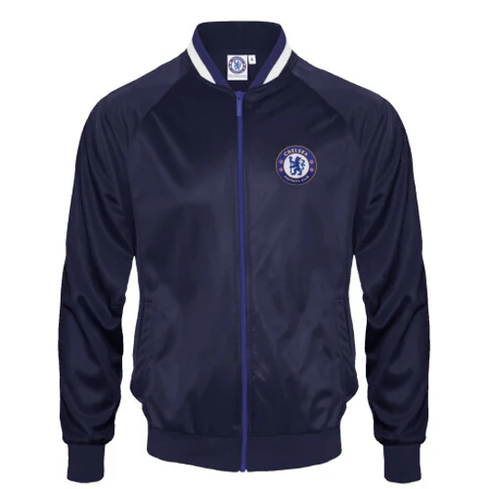 Chelsea FC retro style track jacket with woven CFC club crest