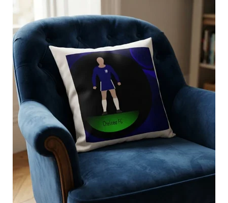 Chelsea-Inspired Football Figure Art Cushion | Home Furnishing