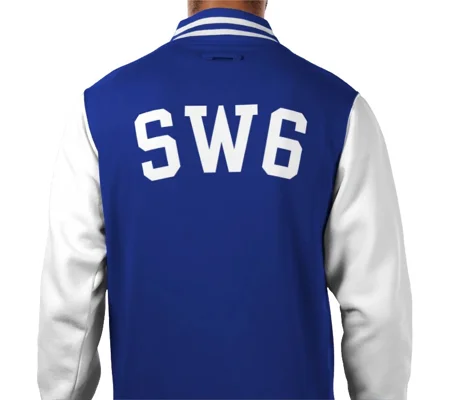 Chelsea-Inspired SW6 Retro Style Varsity Jacket