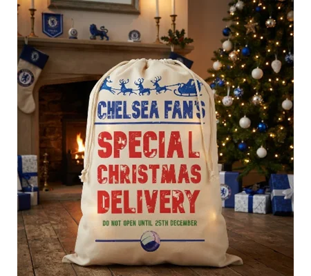 Chelsea-Inspired Christmas Football Santa Sack – Chelsea Santa Gift