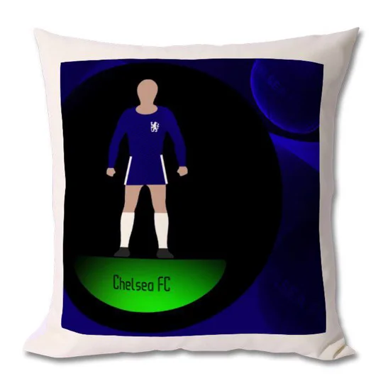 Chelsea-Inspired Football Figure Art Cushion | Home Furnishing