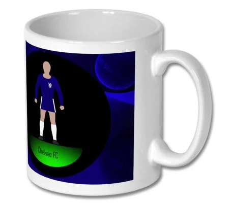 Chelsea-Inspired Football Figure Art Mug | Gift Idea