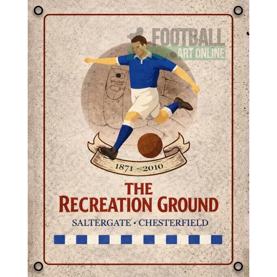 Chesterfield-inspired Saltergate vintage metal football wall sign
