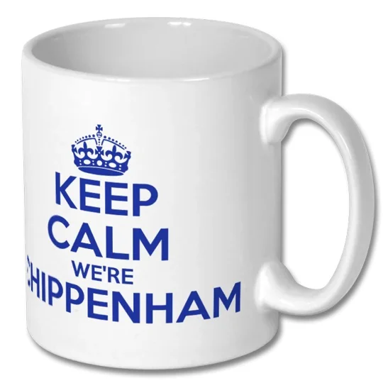 Chippenham-inspired Keep Calm football fan novelty mug with full-colour design