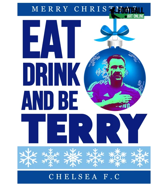 Chelsea Eat Drink and Be Terry Christmas T-Shirt