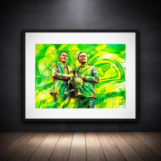 Clough and Taylor Derby-Inspired Football Legends Art Framed Print