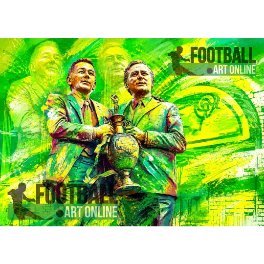 Clough and Taylor Derby-Inspired Football Legends Digital Art Print