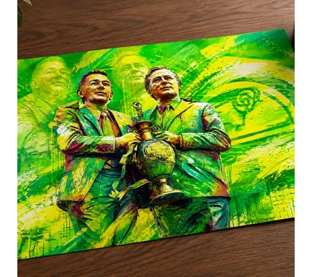 Clough and Taylor Derby-Inspired Football Legends Digital Art Print