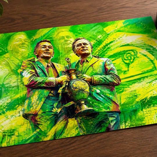 Clough and Taylor Derby-Inspired Football Legends Digital Art Print