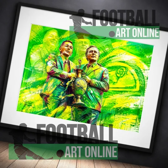 Clough and Taylor Derby-Inspired Football Legends Art Framed Print