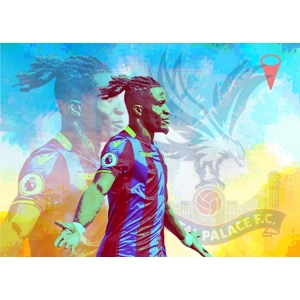 Crystal Palace Fc Legend Wilfried Zaha Pop-art Digital Print