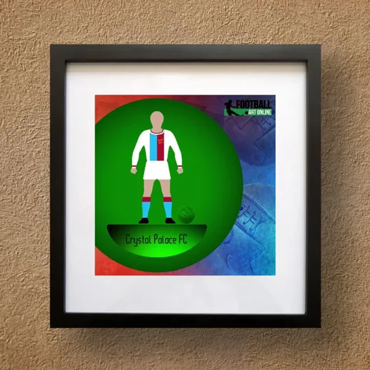 Crystal Palace Football Figure Art Framed Print
