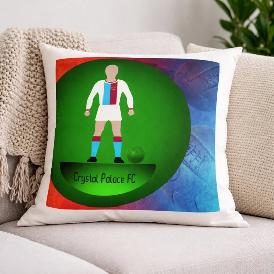 Crystal Palace Football Figure Art Cushion | Footie Gift Idea