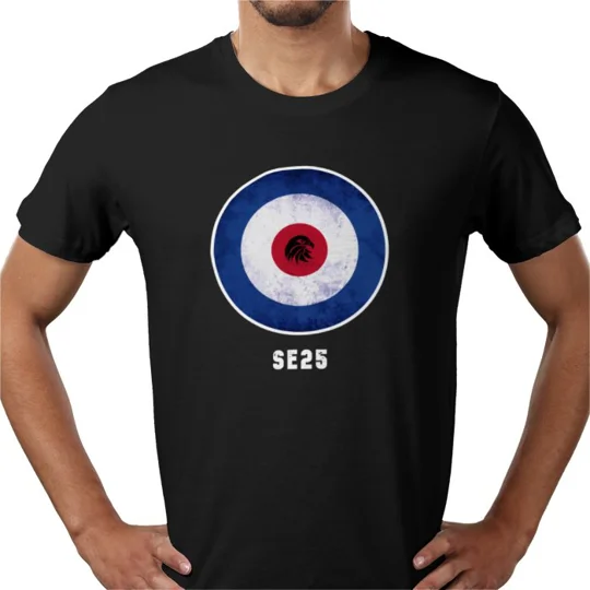 Crystal Palace-Inspired Mod Target Retro Black T-Shirt