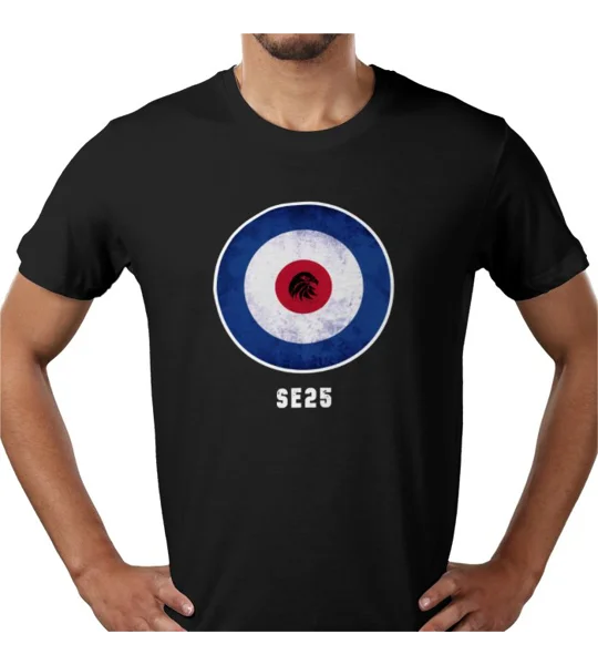 Crystal Palace-Inspired Mod Target Retro Black T-Shirt