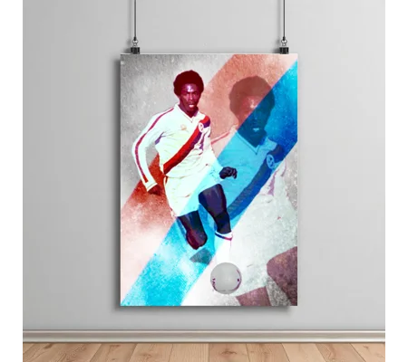 Crystal Palace Vince Hilaire Iconic Football Art Poster | Soccer Wall Art