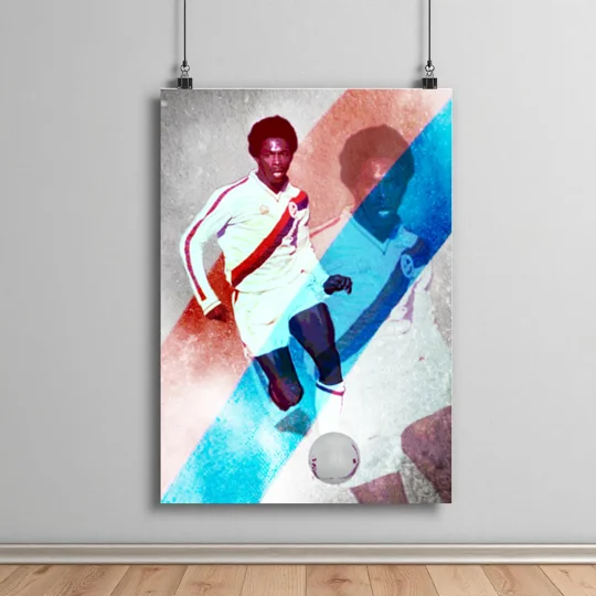 Crystal Palace Vince Hilaire Iconic Football Art Poster | Soccer Wall Art