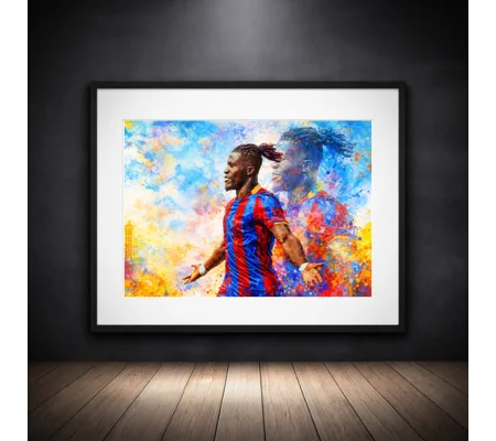 Crystal Palace Zaha Iconic Legend Framed Print | Premium Football Wall Art