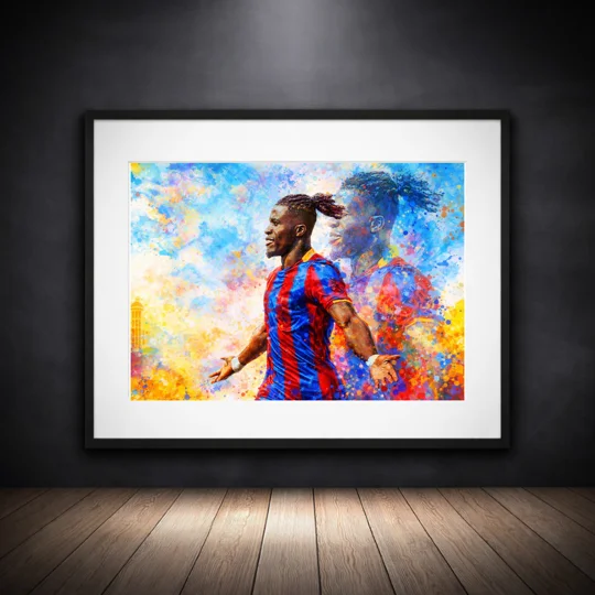 Crystal Palace Zaha Iconic Legend Framed Print | Premium Football Wall Art