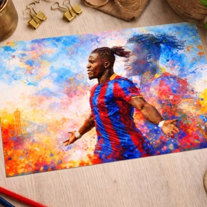 Crystal Palace Zaha Iconic Legend Digital Print | Premium Football Wall Art