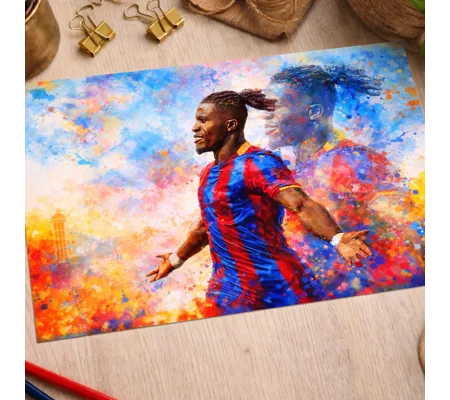 Crystal Palace Zaha Iconic Legend Digital Print | Premium Football Wall Art