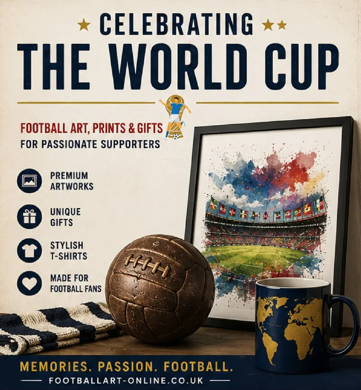 Celebrating the World Cup in Style: Football Art, Prints & Gifts for Supporters