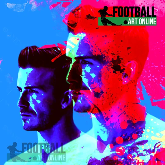David Beckham 30 x 30in Square Pop Art Canvas Wall Art Print