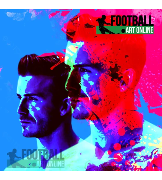 David Beckham 30 x 30in Square Pop Art Canvas Wall Art Print