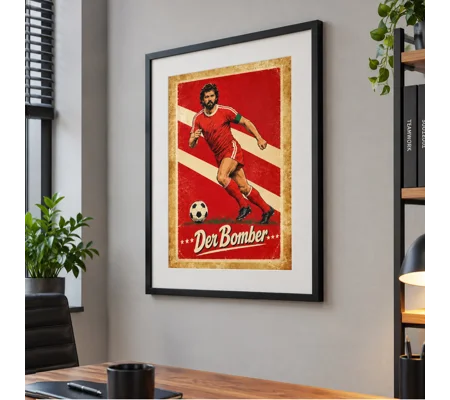 Der Bomber | Gerd Müller-Inspired Bayern Munich Tribute Framed Print
