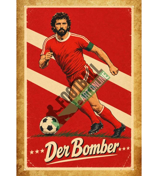 Bayern Munich Gerd Müller-inspired Der Bomber football poster wall art