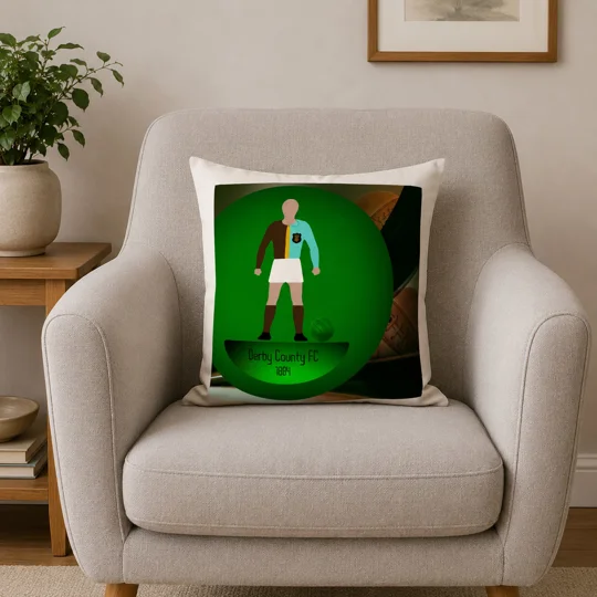 Derby 1884 Football Figure Art Cushion