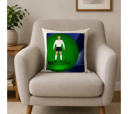 Derby 1972 Champions Football Figure Art Cushion