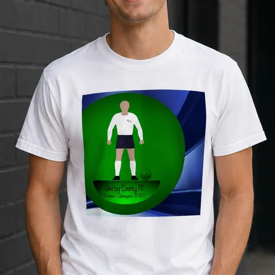 Derby 1972 Champions Football Figure Art T-Shirt