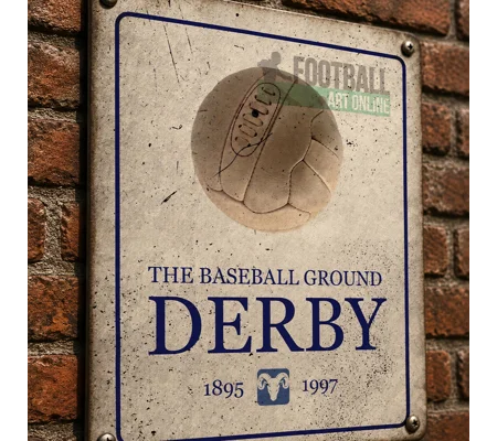Baseball Ground Vintage Metal Wall Sign | Derby-Inspired Football Gift