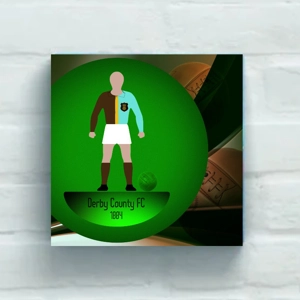 Derby 1884 Football Figure Art 20 x 20in Canvas Print