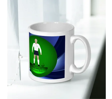 Derby 1972 Champions Football Figure Art Mug – Rams League Winners Tribute Coffee Cup