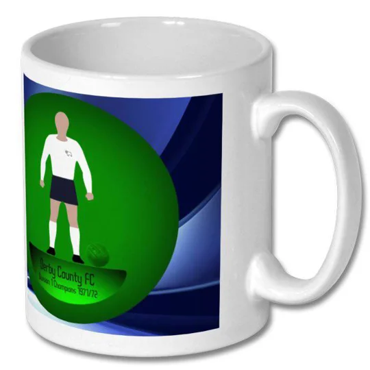 Derby 1972 Champions Football Figure Art Mug – Rams League Winners Tribute Coffee Cup