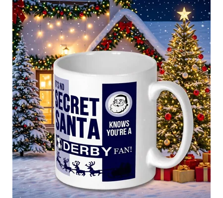 Derby County-Inspired Secret Santa Christmas Mug | Rams Gift