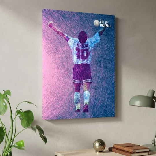 Diego Maradona-inspired Argentina No. 10 canvas print retro football wall art