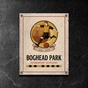 Boghead Park vintage metal wall sign