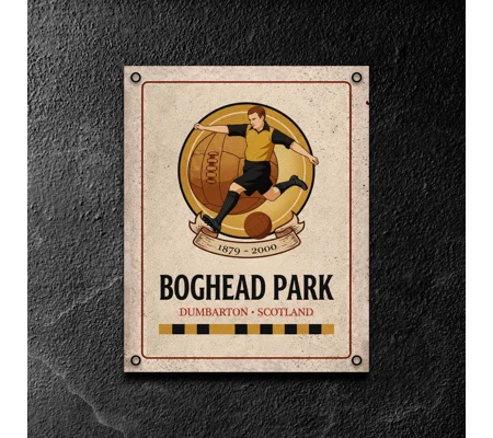Boghead Park Vintage Metal Wall Sign | Dumbarton-Inspired Gift