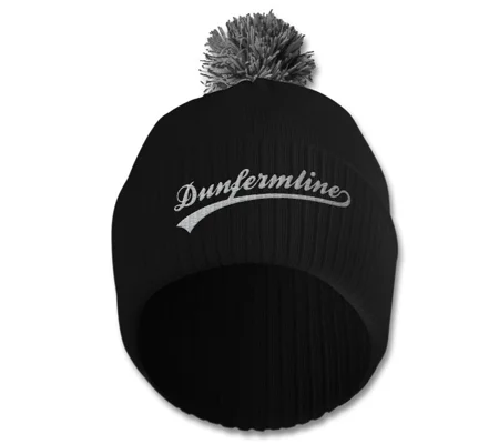 Dunfermline Colours Retro-Style Bobble Hat