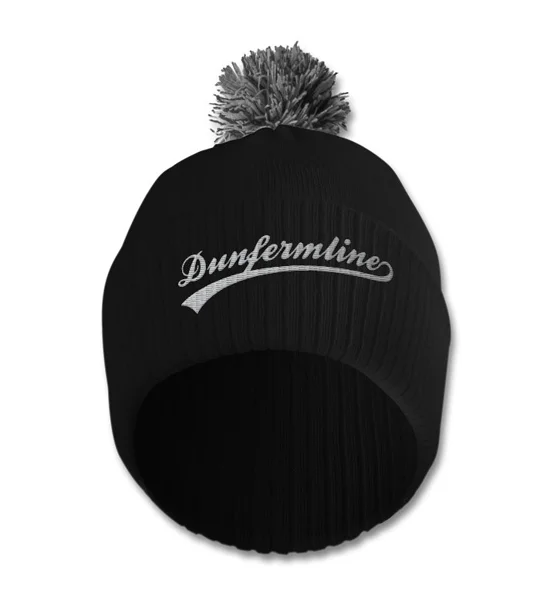 Dunfermline Colours Retro-Style Bobble Hat