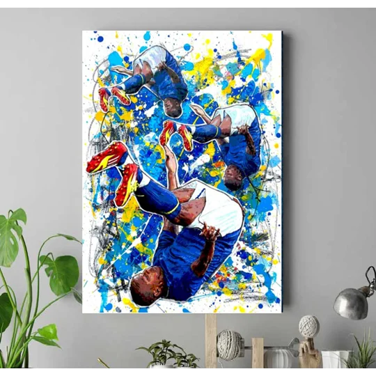 Earnie | Cardiff Legend-Inspired Abstract Tribute Canvas Wall Art