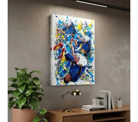 Earnie | Cardiff Legend-Inspired Abstract Tribute Canvas Wall Art